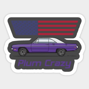 Plum Crazy USA Sticker